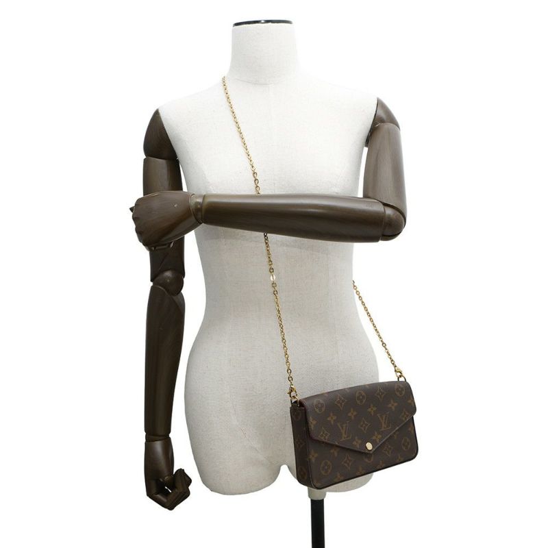 ルイヴィトン チェーンウォレット モノグラム ポシェット・フェリシー M81896 LOUIS VUITTON