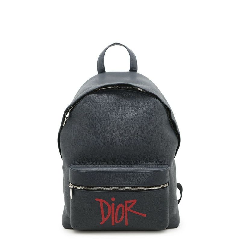 クリスチャン・ディオール リュック ステューシーコラボ レザー Christian Dior バックパック メンズ