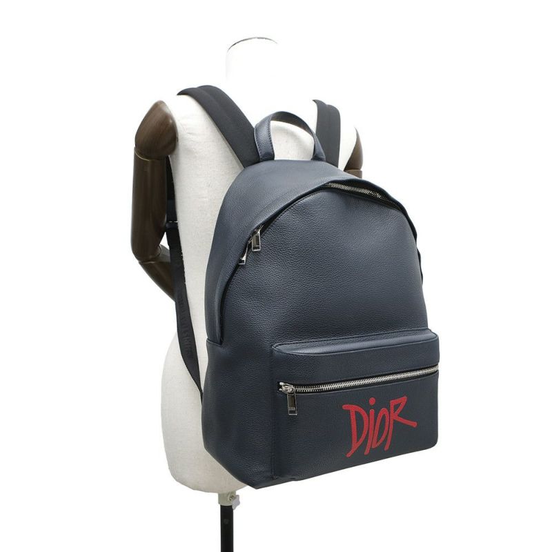 クリスチャン・ディオール リュック ステューシーコラボ レザー Christian Dior バックパック メンズ