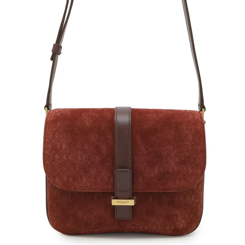 サンローランパリ ショルダーバッグ サッチェル モノグラム オールオーバー スモール スエード 568604 SAINT LAURENT PARIS