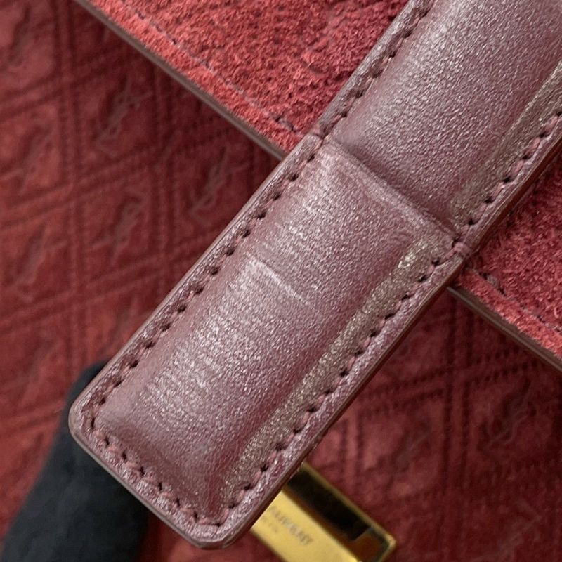 サンローランパリ ショルダーバッグ サッチェル モノグラム オールオーバー スモール スエード 568604 SAINT LAURENT PARIS