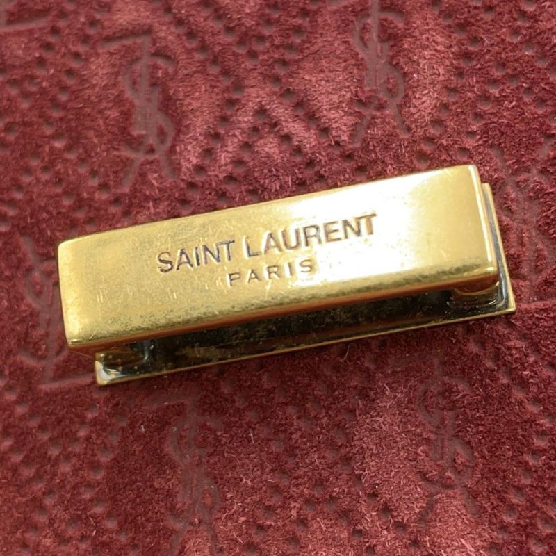 サンローランパリ ショルダーバッグ サッチェル モノグラム オールオーバー スモール スエード 568604 SAINT LAURENT PARIS