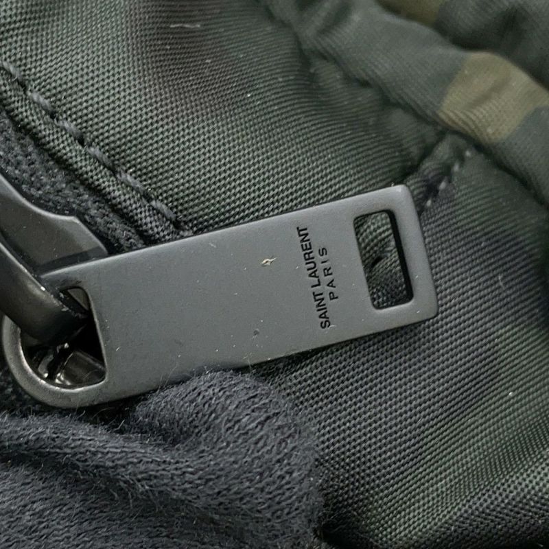 サンローランパリ バックパック HUNT カモフラージュ ナイロン 437110 リュックサック 黒