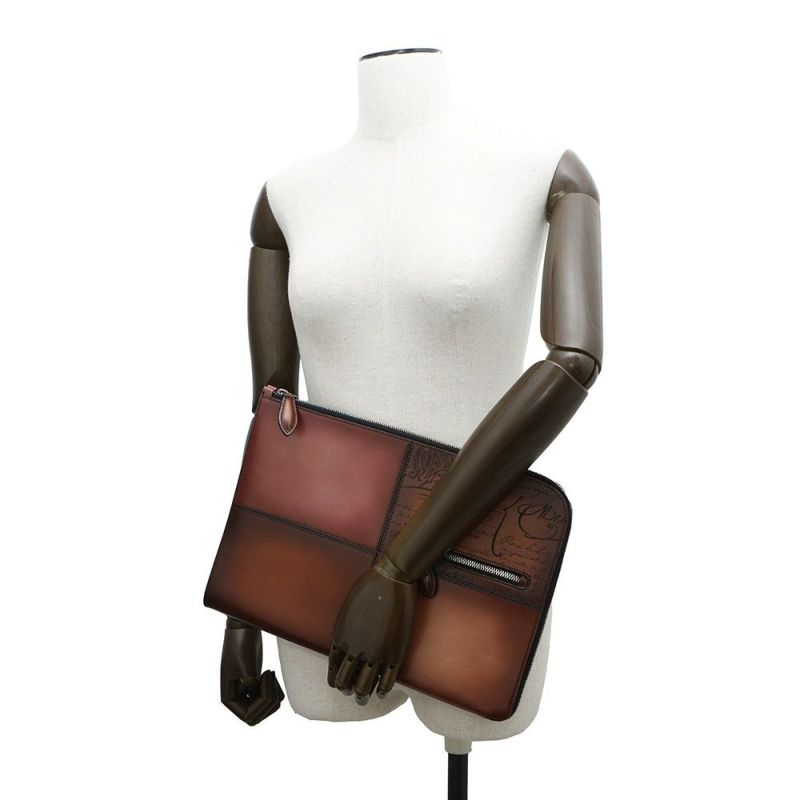 ベルルッティ クラッチバッグ カリグラフィ ニノTGM レザー  NINO_TGM_NEO Berluti セカンドバッグ アウトレット品