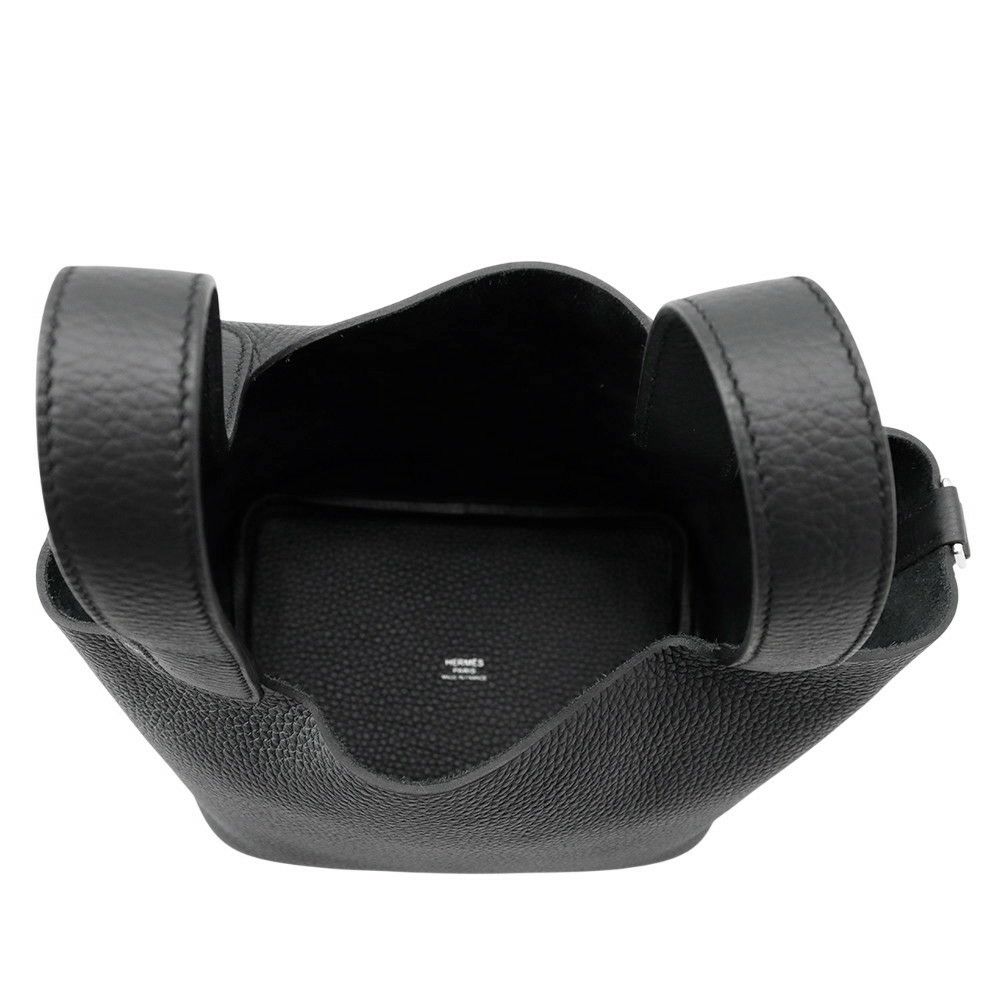 エルメス ハンドバッグ ピコタンロックPM ブラック/シルバー金具 トリヨンクレマンス K刻印 HERMES トートバッグ 黒