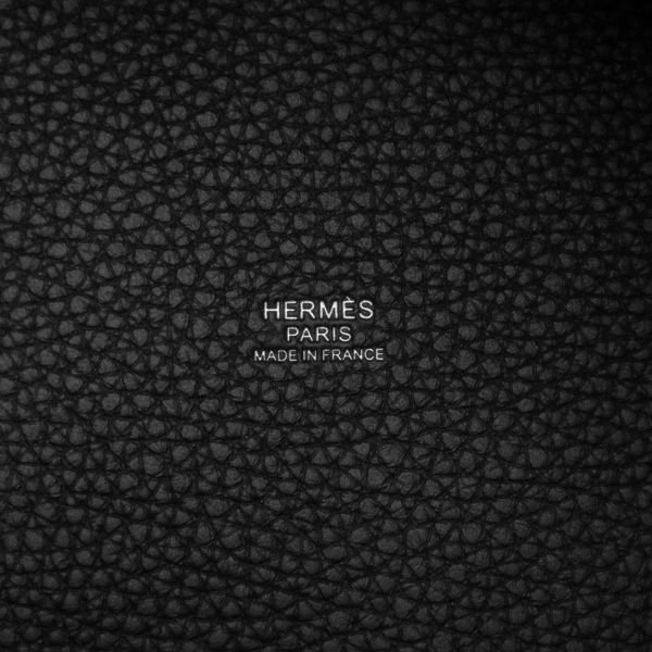 エルメス ハンドバッグ ピコタンロックPM ブラック/シルバー金具 トリヨンクレマンス K刻印 HERMES トートバッグ 黒