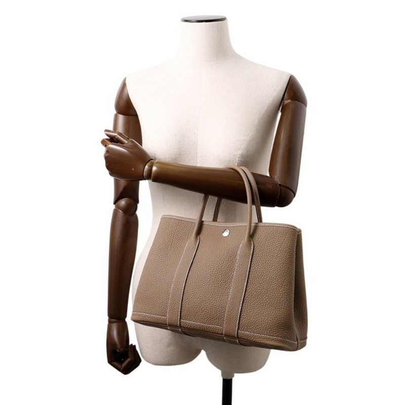 エルメス トートバッグ ガーデンパーティTPM エトゥープ/シルバー金具 ネゴンダ K刻印 HERMES Garden Party