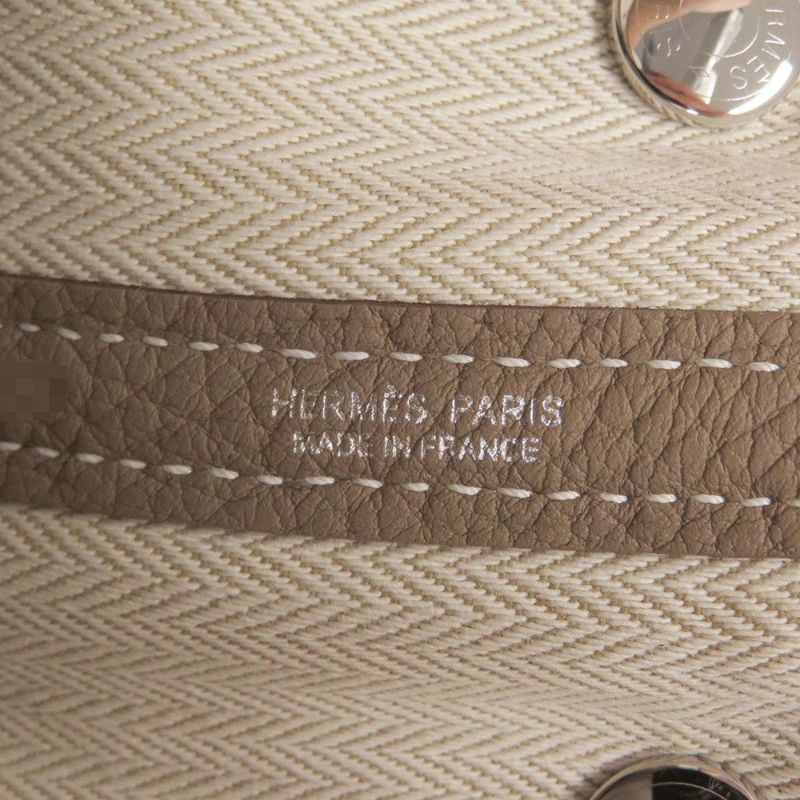 エルメス トートバッグ ガーデンパーティTPM エトゥープ/シルバー金具 ネゴンダ K刻印 HERMES Garden Party