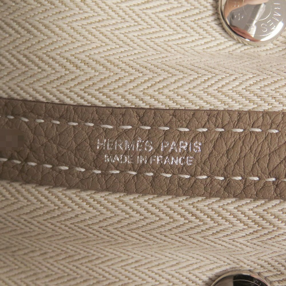 エルメス トートバッグ ガーデンパーティTPM エトゥープ/シルバー金具 ネゴンダ K刻印 HERMES Garden Party
