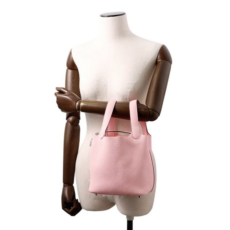 エルメス ハンドバッグ ピコタンロックPM ローズサクラ/シルバー金具 トリヨンクレマンス W刻印 HERMES トートバッグ