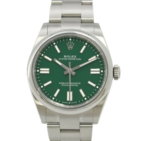 ロレックス オイスターパーペチュアル41 ランダムシリアル ルーレット 134300 ROLEX 腕時計 グリーン文字盤