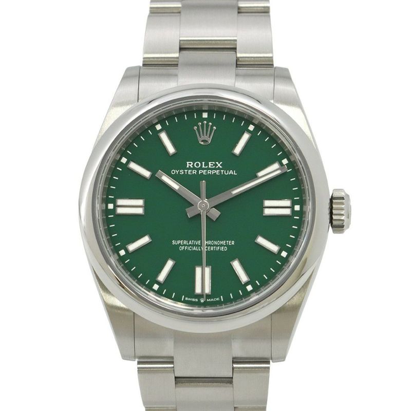 ロレックス オイスターパーペチュアル41 ランダムシリアル ルーレット 134300 ROLEX 腕時計 グリーン文字盤