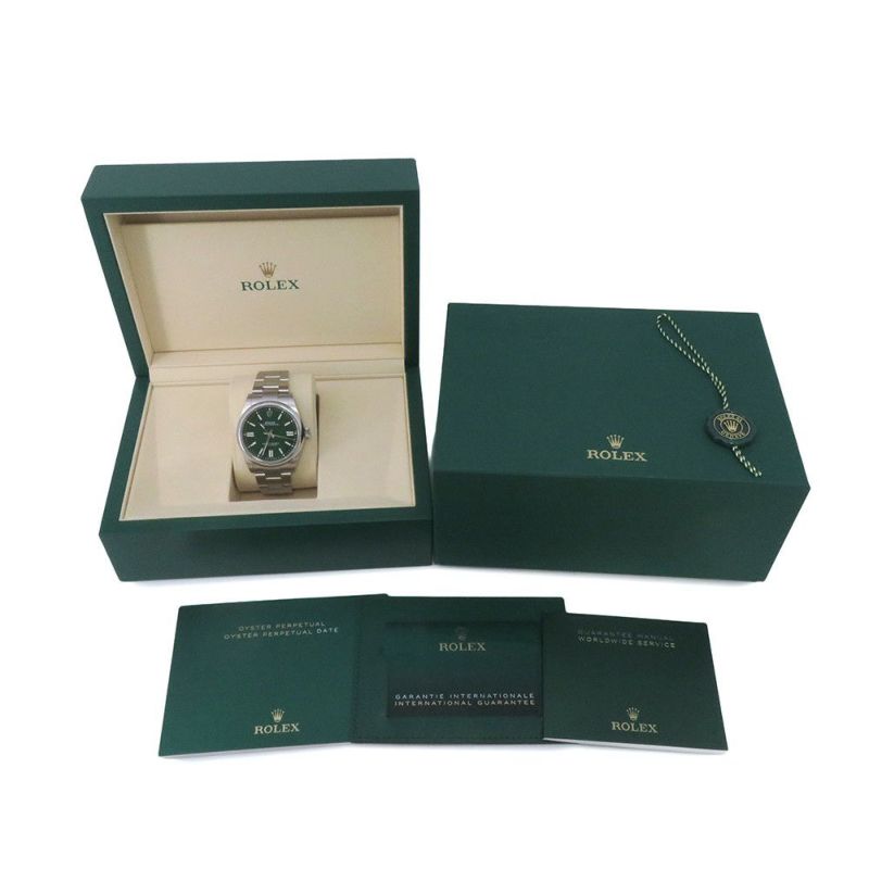 ロレックス オイスターパーペチュアル41 ランダムシリアル ルーレット 134300 ROLEX 腕時計 グリーン文字盤