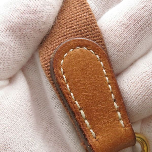 エルメス ショルダーバッグ ヴェスパPM ゴールド/ゴールド金具 トワルアッシュ/レザー □B刻印