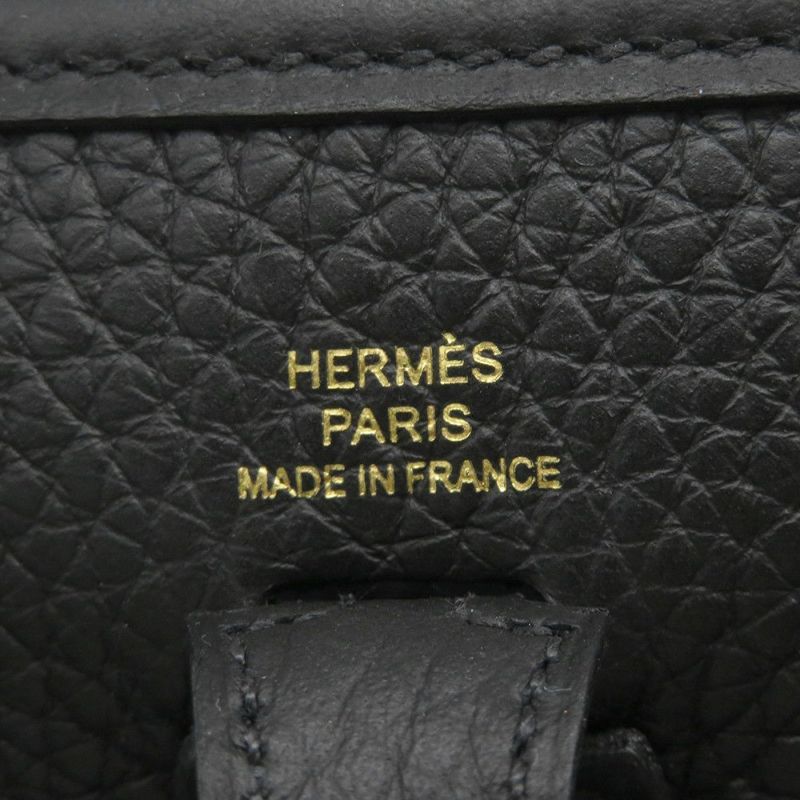 エルメス ショルダーバッグ エブリンTPM 111cm ブラック/ゴールド金具 トリヨンクレマンス W刻印 HERMES 黒