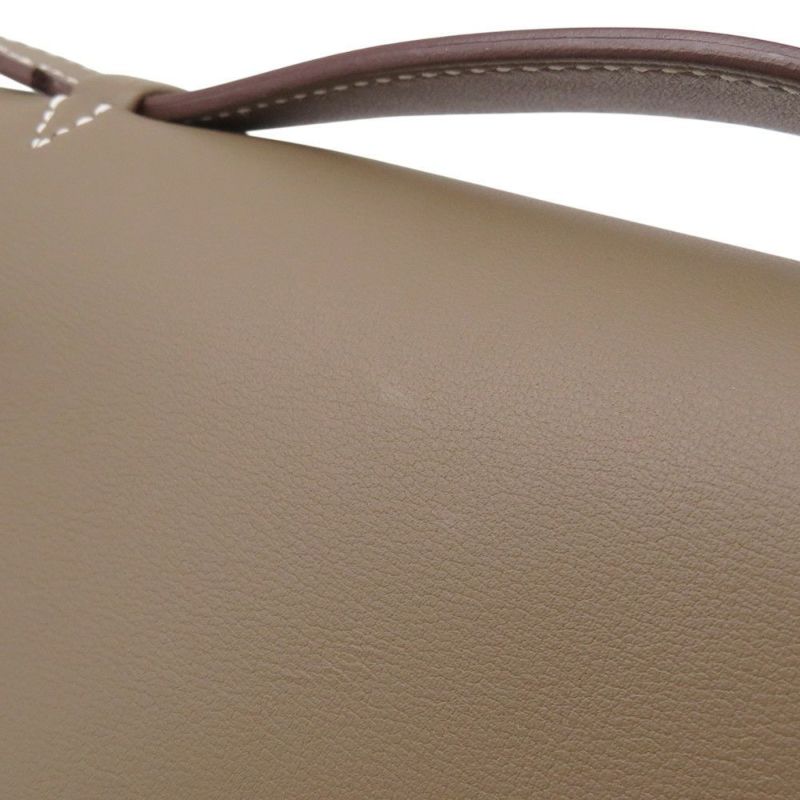 エルメス ハンドバッグ ポシェットケリー エトゥープ/シルバー金具 スイフト W刻印 HERMES バッグ