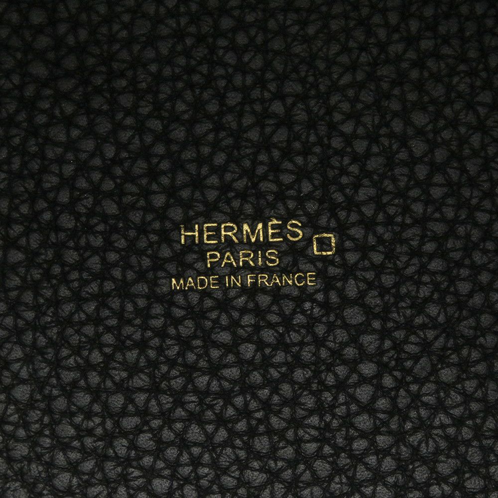 エルメス ハンドバッグ ピコタンロックPM タッチ ブラック/ゴールド金具 トリヨンクレマンス/アリゲーターマット U刻印 黒