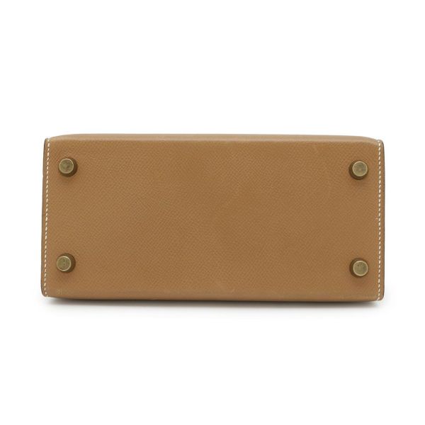 エルメス ハンドバッグ ミニケリー20 外縫い ナチュラル/ゴールド金具 クシュベル 〇S刻印 2wayショルダー