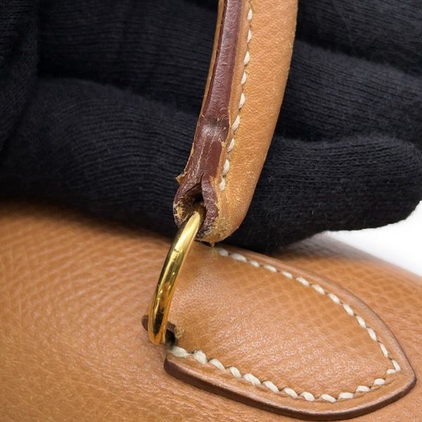 エルメス ハンドバッグ ミニケリー20 外縫い ナチュラル/ゴールド金具 クシュベル 〇S刻印 2wayショルダー