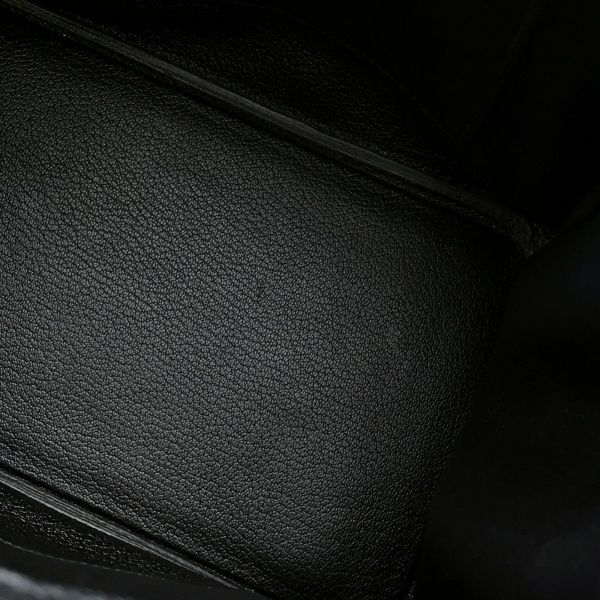エルメス バーキン30 ブラック/シルバー金具 エプソン □K刻印 HERMES Birkin ハンドバッグ 黒