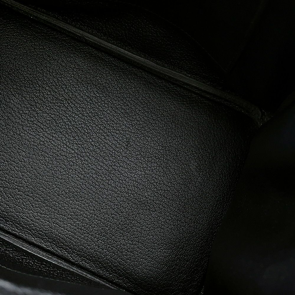 エルメス バーキン30 ブラック/シルバー金具 エプソン □K刻印 HERMES Birkin ハンドバッグ 黒