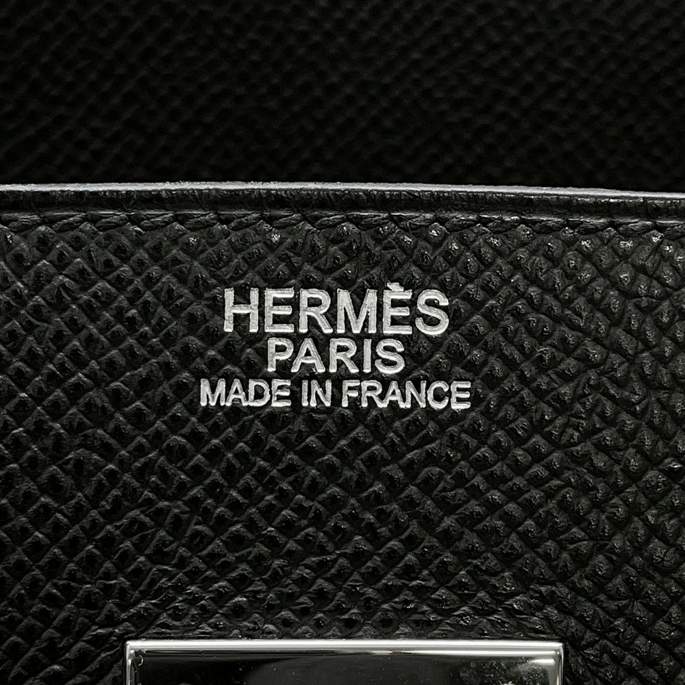 エルメス バーキン30 ブラック/シルバー金具 エプソン □K刻印 HERMES Birkin ハンドバッグ 黒