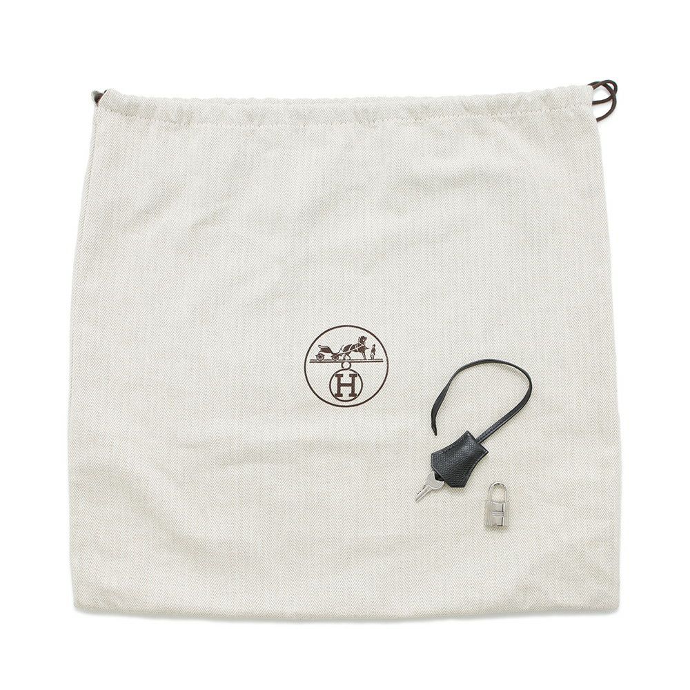 エルメス バーキン30 ブラック/シルバー金具 エプソン □K刻印 HERMES Birkin ハンドバッグ 黒