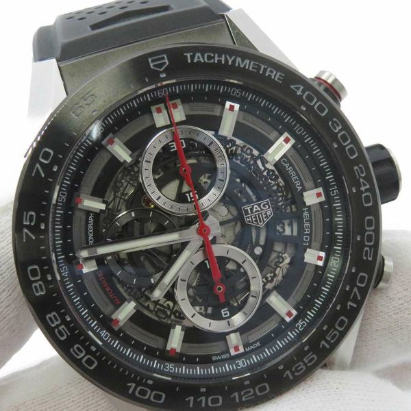 タグホイヤー カレラ キャリバー ホイヤー01 TAG Heuer CAR2A1Z.FT6044 黒文字盤 スケルトン