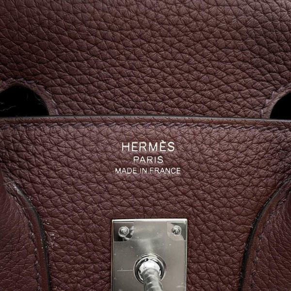 エルメス バーキン25 ルージュセリエ/シルバー金具 トゴ Z刻印 HERMES Birkin ハンドバッグ