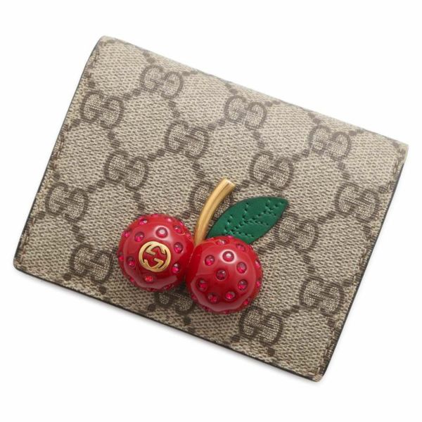 グッチ カードケース グッチシマ シグネチャー チェリー 476050 GUCCI 財布 レッド