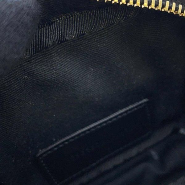 サンローランパリ チェーンポシェット ルー ベイビー フリンジ レザー 635088 黒