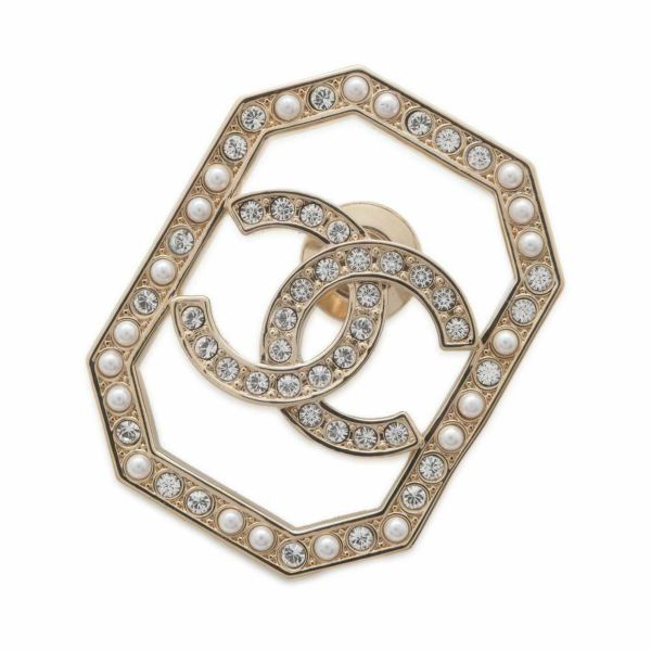 シャネル ブローチ ココマーク フェイクパール ラインストーン L23 B CHANEL アクセサリー