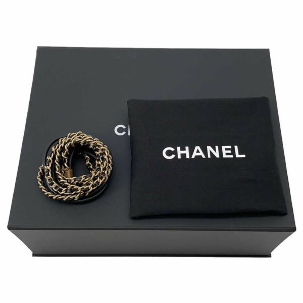 シャネル ハンドバッグ CHANEL 22 ミニ ココマーク シャイニーカーフレザー AS3980 2way 黒