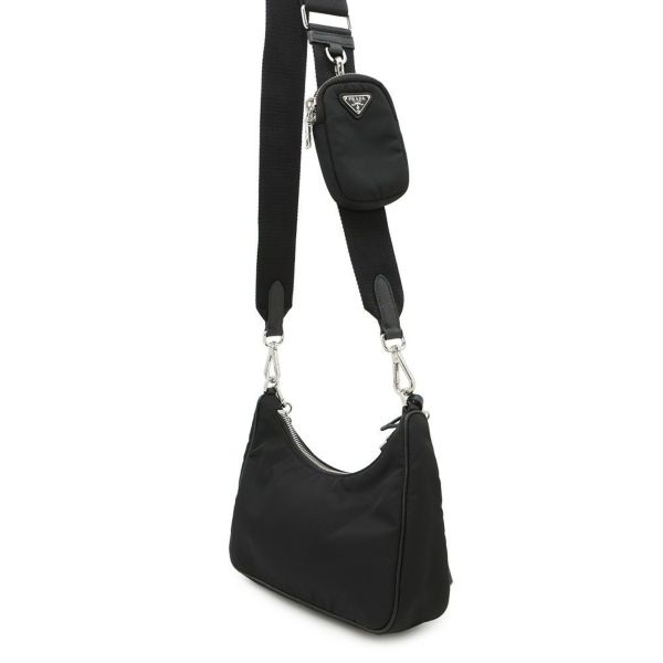 プラダ ショルダーバッグ Re-Edition 2005 Re-Nylon ナイロン 1BH204 PRADA 2wayバッグ 黒
