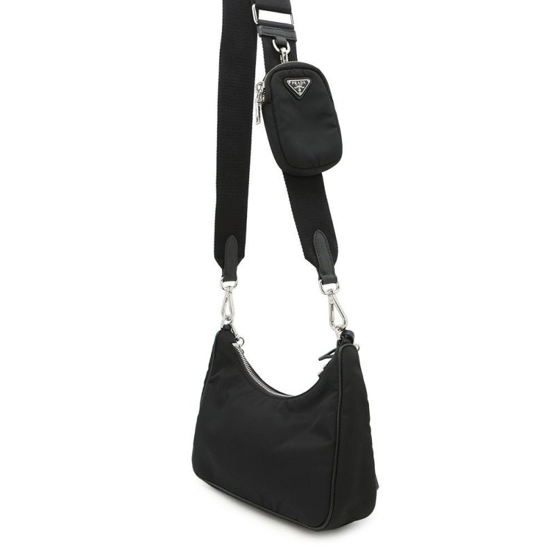 プラダ ショルダーバッグ Re-Edition 2005 Re-Nylon ナイロン 1BH204 PRADA 2wayバッグ 黒