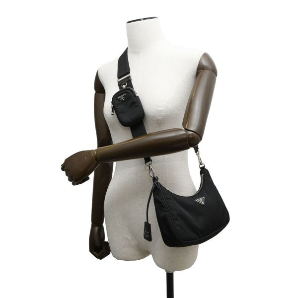 プラダ ショルダーバッグ Re-Edition 2005 Re-Nylon ナイロン 1BH204 PRADA 2wayバッグ 黒