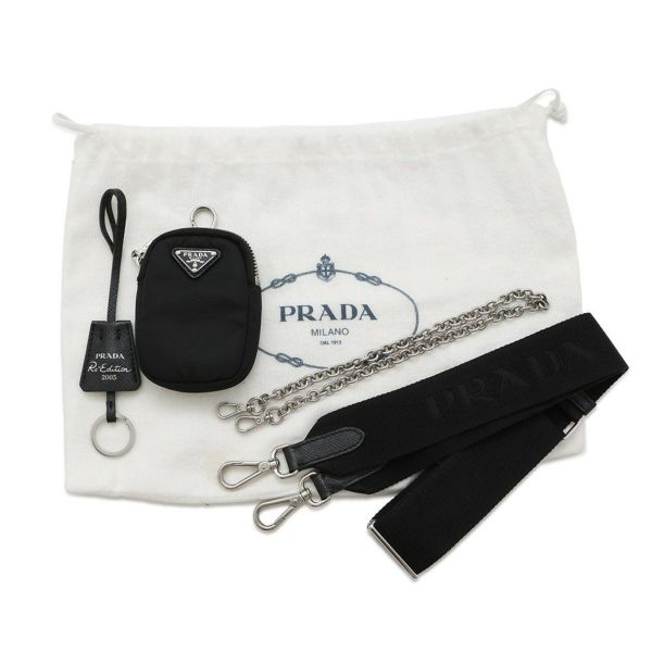 プラダ ショルダーバッグ Re-Edition 2005 Re-Nylon ナイロン 1BH204 PRADA 2wayバッグ 黒