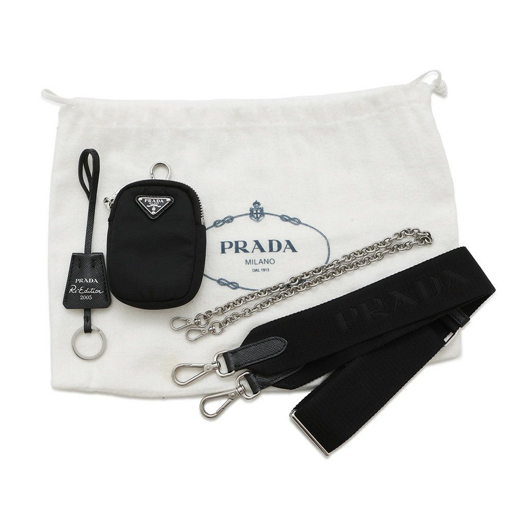 プラダ ショルダーバッグ Re-Edition 2005 Re-Nylon ナイロン 1BH204 PRADA 2wayバッグ 黒