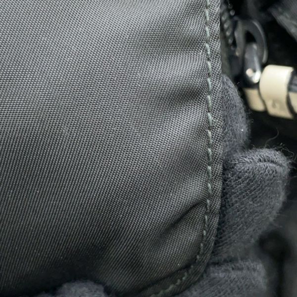 プラダ ショルダーバッグ スタッズ ナイロン レザー 1BD118 PRADA 斜め掛け 黒