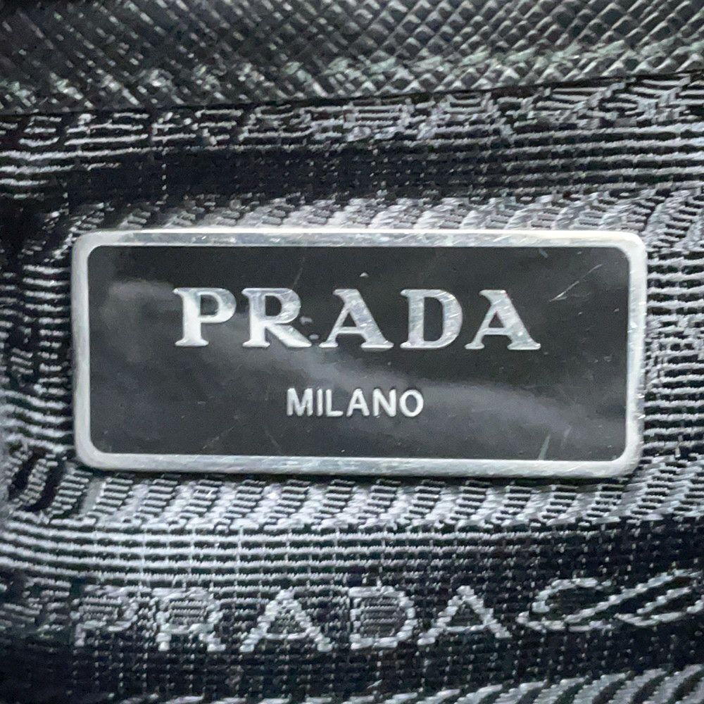 プラダ ショルダーバッグ スタッズ ナイロン レザー 1BD118 PRADA 斜め掛け 黒