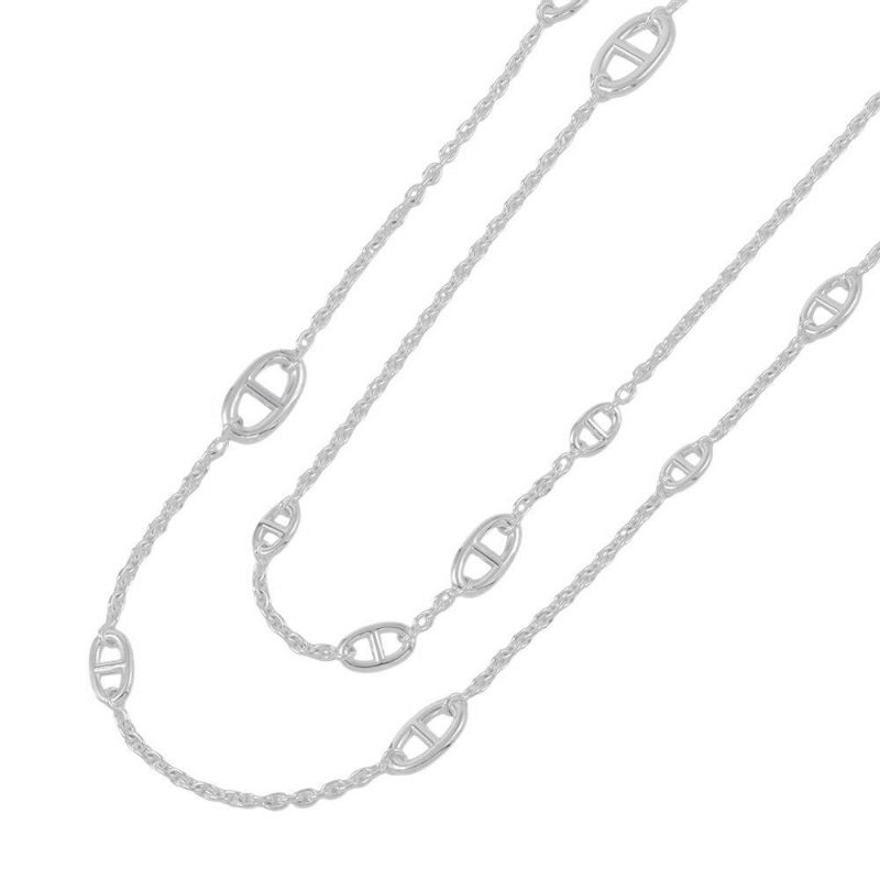 エルメス ネックレス シェーヌダンクル ファランドール SV925シルバー サイズ160 HERMES ロングネックレス ジュエリー