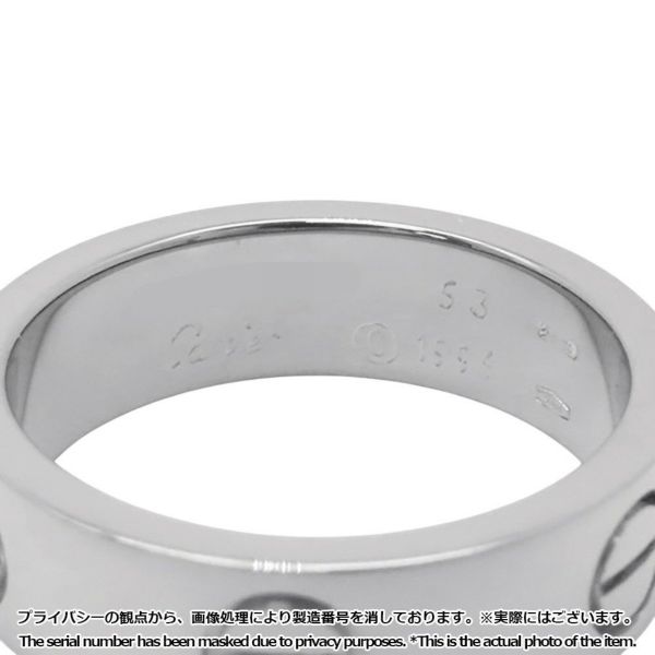 カルティエ リング ラブリング クラシックモデル K18WGホワイトゴールド サイズ53 B4084753/B4084700 指輪