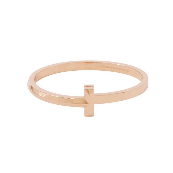 ティファニー ブレスレット Tワン ナロー ヒンジ バングル ラージサイズ K18PGピンクーゴールド 67794303 ローズゴールド