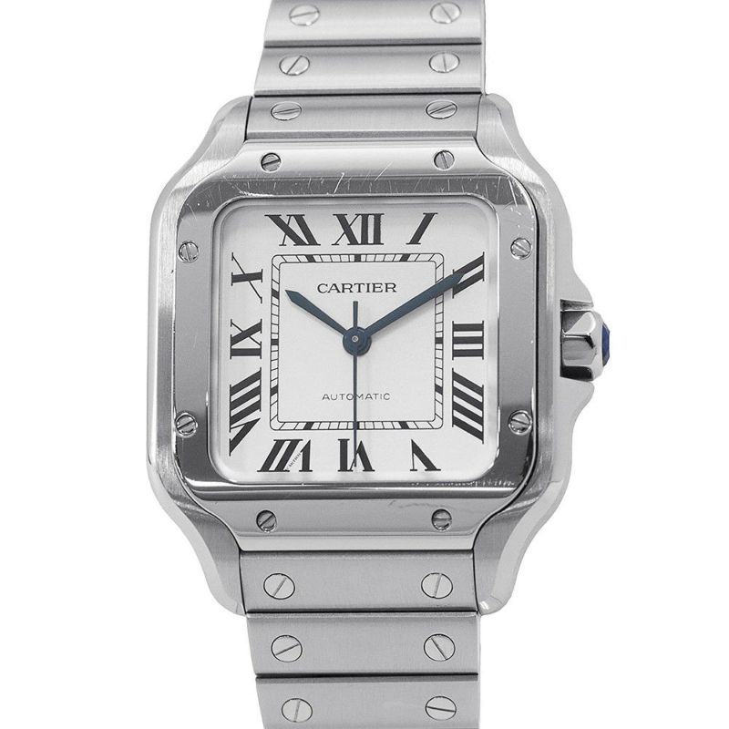 カルティエ サントス ドゥ カルティエ MM WSSA0029 Cartier 腕時計 シルバー文字盤