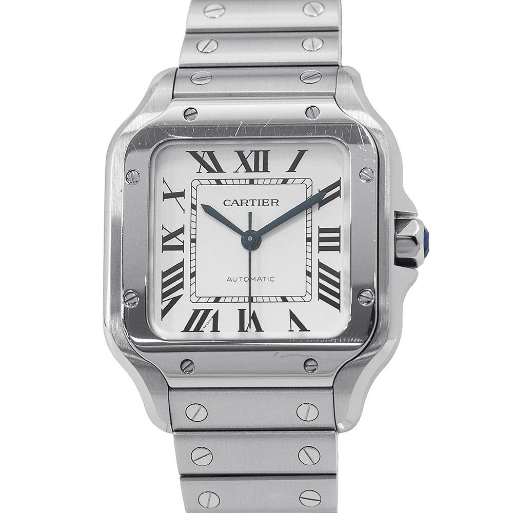 カルティエ サントス ドゥ カルティエ MM WSSA0029 Cartier 腕時計 シルバー文字盤