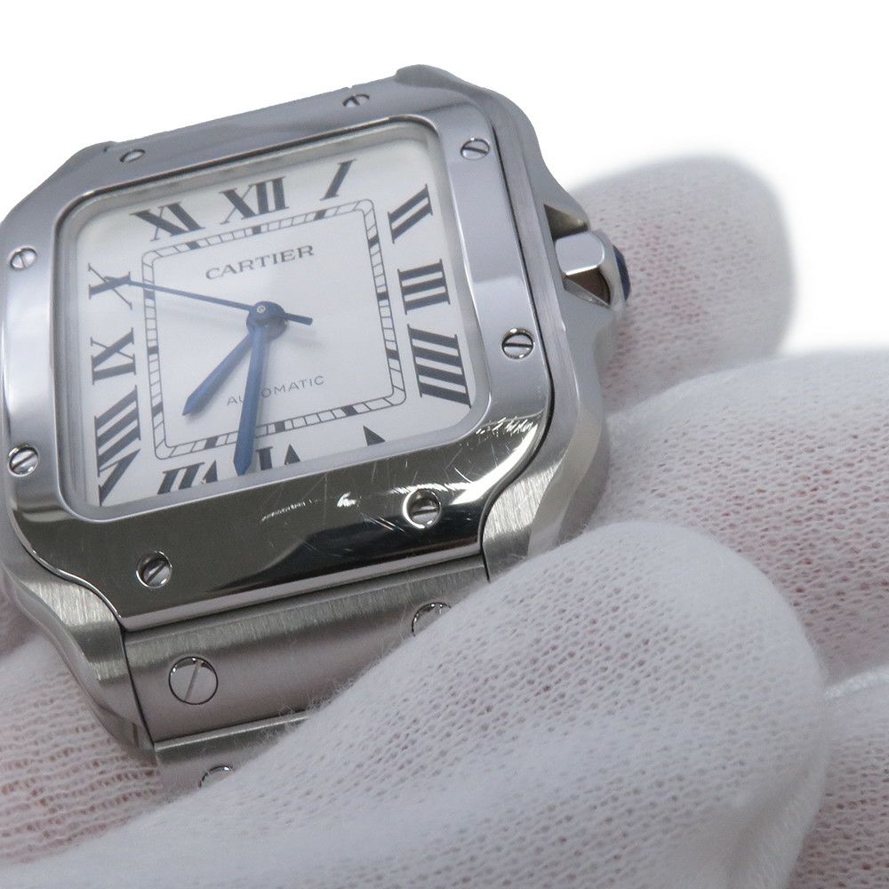 カルティエ サントス ドゥ カルティエ MM WSSA0029 Cartier 腕時計 シルバー文字盤