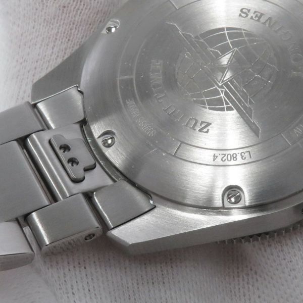 ロンジン スピリット ズールータイム L3.802.4.53.6 LONGINES 腕時計 黒文字盤