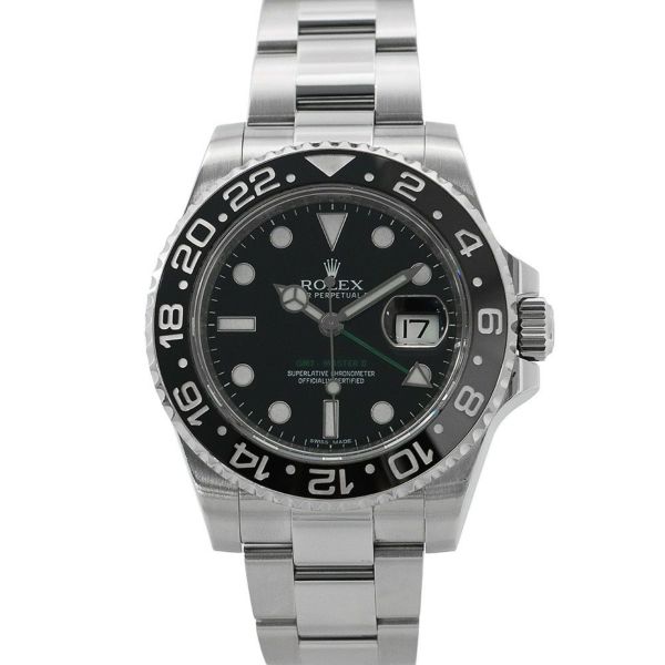 ロレックス GMTマスター2 デイト ランダムシリアル ルーレット 116710LN ROLEX 腕時計 黒文字盤