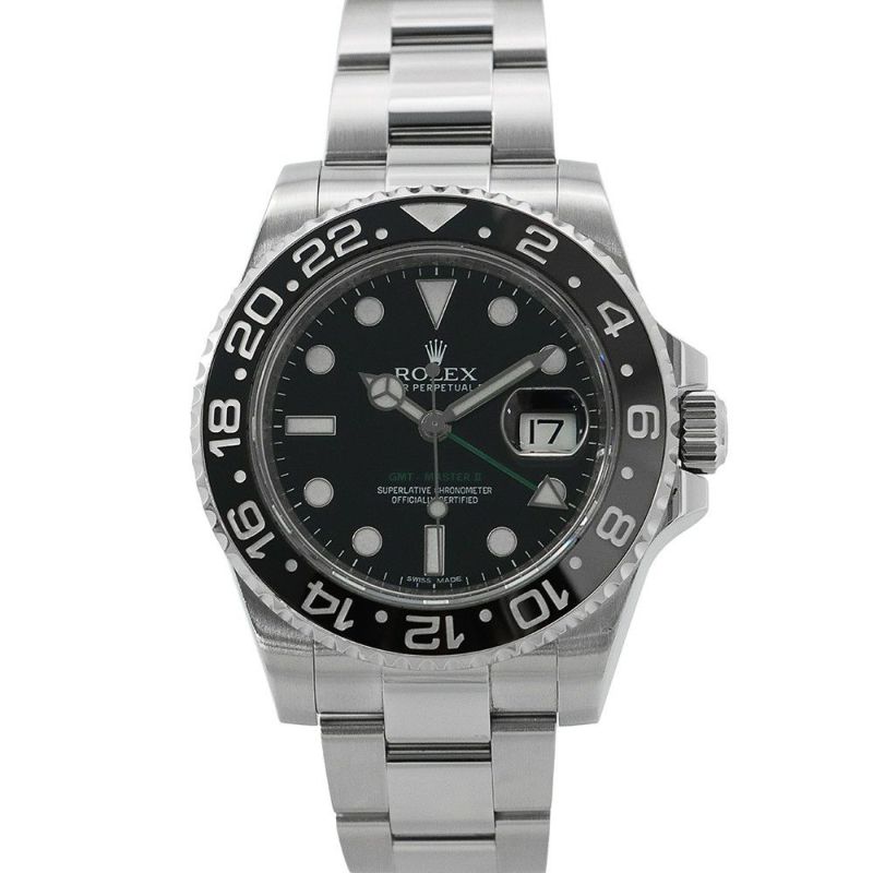 ロレックス GMTマスター2 デイト ランダムシリアル ルーレット 116710LN ROLEX 腕時計 黒文字盤