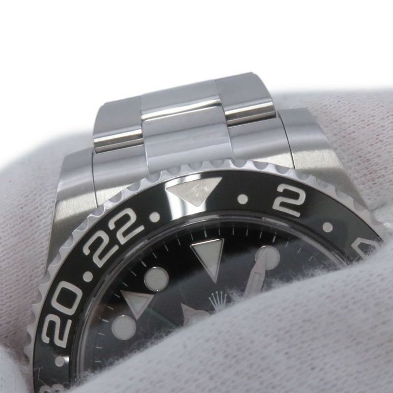 ロレックス GMTマスター2 デイト ランダムシリアル ルーレット 116710LN ROLEX 腕時計 黒文字盤